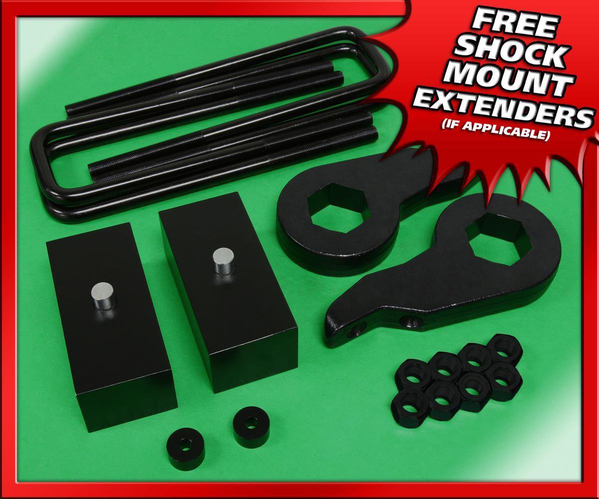01-06 Chevy Avalanche 2WD 4WD 8-Lug Steel Adj 1-3" F Key + 1" R Blocks Lift Kit