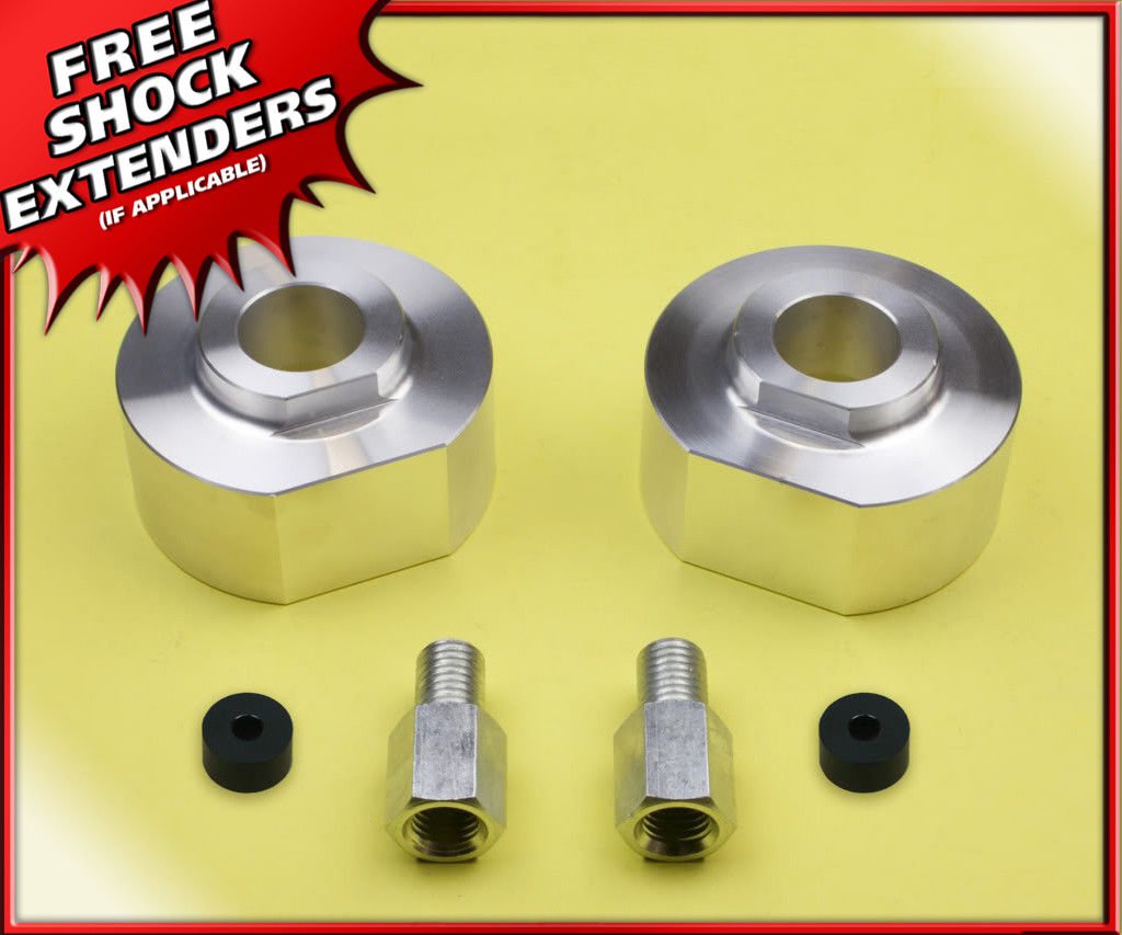 2" Front Lift Kit Silver Billet Spacer w/ Stud Extenders 91-94 Ford Explorer 2WD