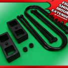 2002-2013 Dodge Ram 1500 2500 3500 Rear Lift Kit 3" Steel Blocks w/ U Bolts 4WD