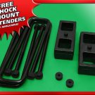 Rear Lift Kit 1.5" Steel Blocks + U-Bolts 2001-2006 Chevy Avalanche 2500 8-LUG