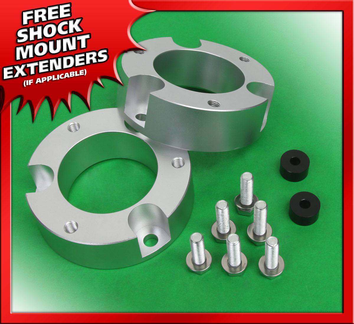 2.5" Front Level Lift Kit Silver Strut Spacers for 09-12 Suzuki Equator 2wd 4wd