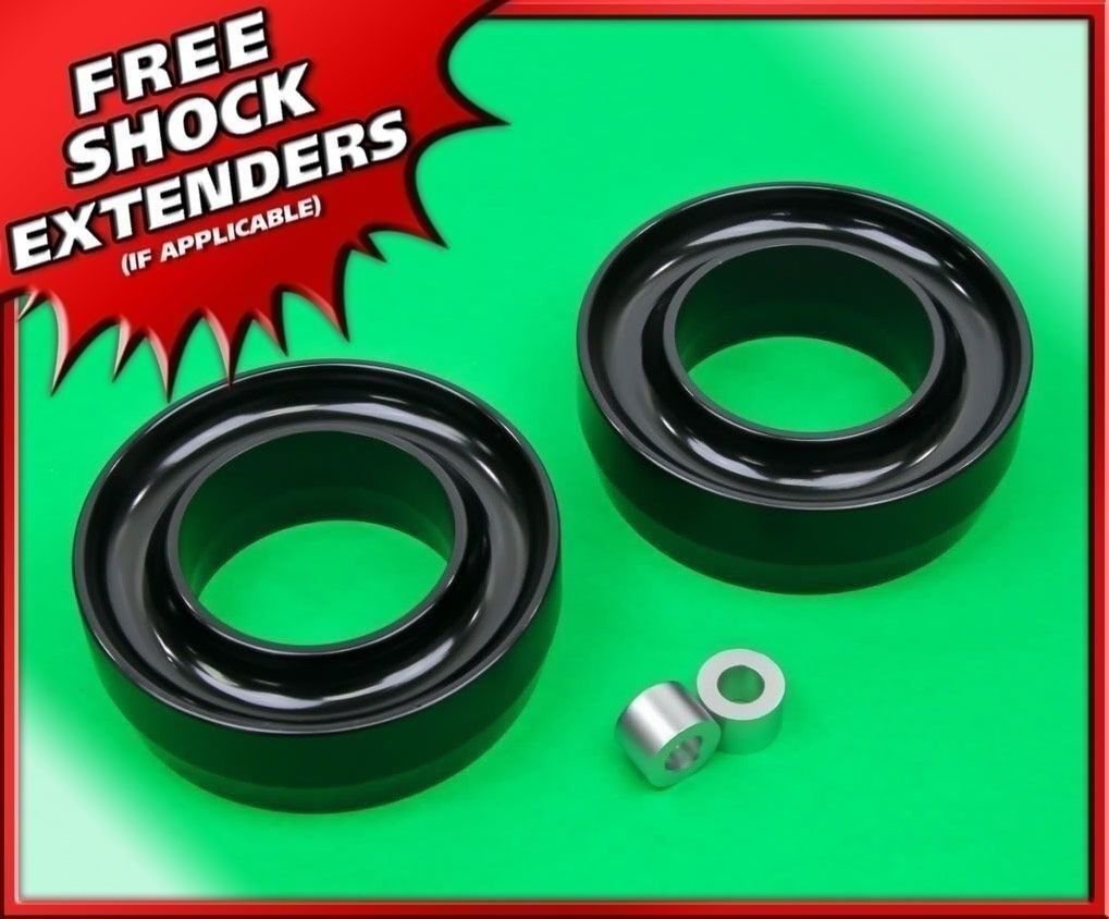 2.5" Front Lift Kit Black Billet Spring Spacers 1994-2018 Dodge Ram 1500 2wd 4x2
