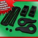 95-99 Chevrolet Tahoe 4WD Adj. 1-3" F + 1.5" R Full Forged Steel Level Lift Kit