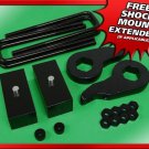 01-06 Chevy Avalanche 2WD 4WD 8-Lug Steel 1-3" F Keys + 1.5" R Blocks Lift Kit