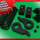 88-99 GMC Chevy K2500 K3500 4x4 1-3" Front + 3" Rear Lift Kit w/ Shock Extenders
