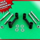 2006-2010 Hummer H3 Black 2" Inch Rear Shock Extender Brackets STEEL 4X4 4WD