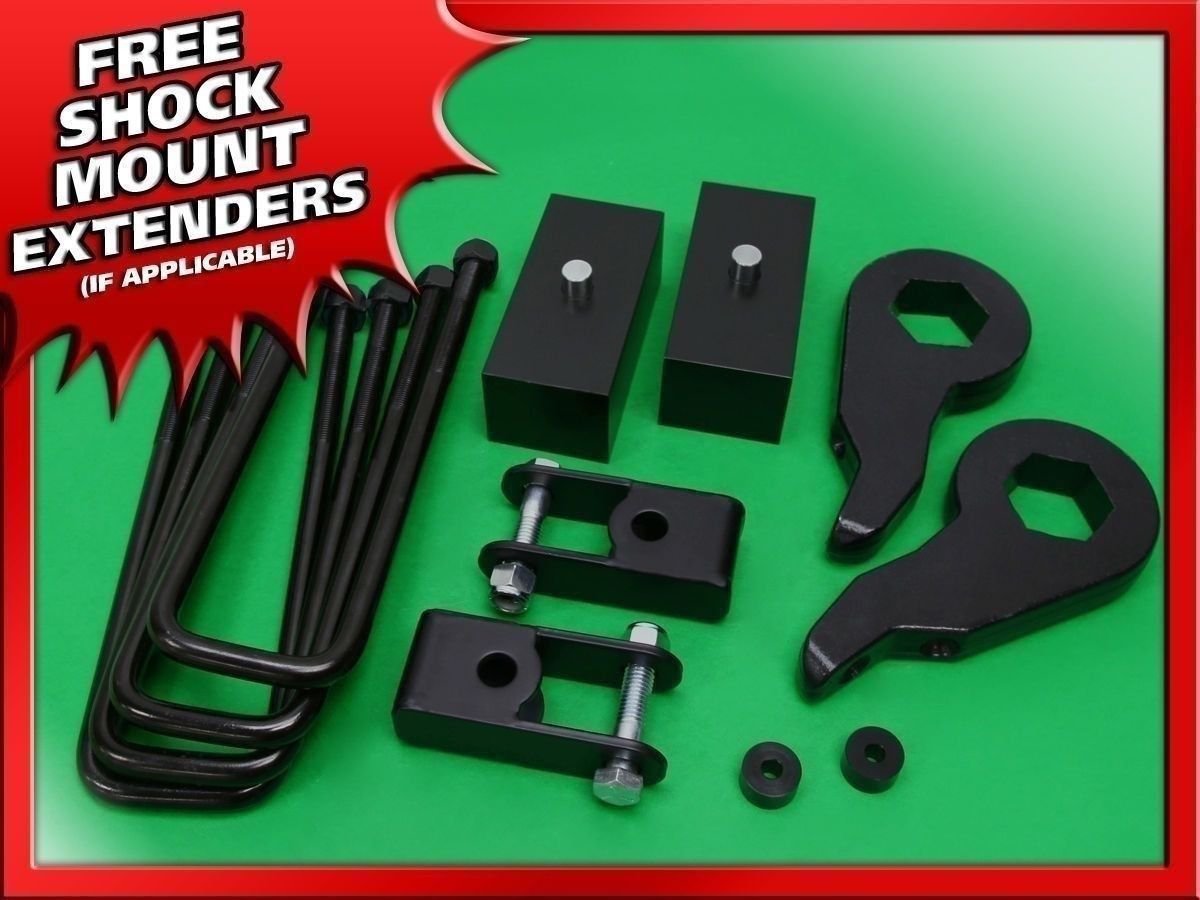 1-3" Front + 3" Rear Lift Kit 99-07 Silverado Sierra 1500 + Shock Extenders 4WD