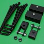 07-19 Silverado Sierra 1500 6-Lug 2WD 4WD Black 2" F + R Lift Kit + Extenders