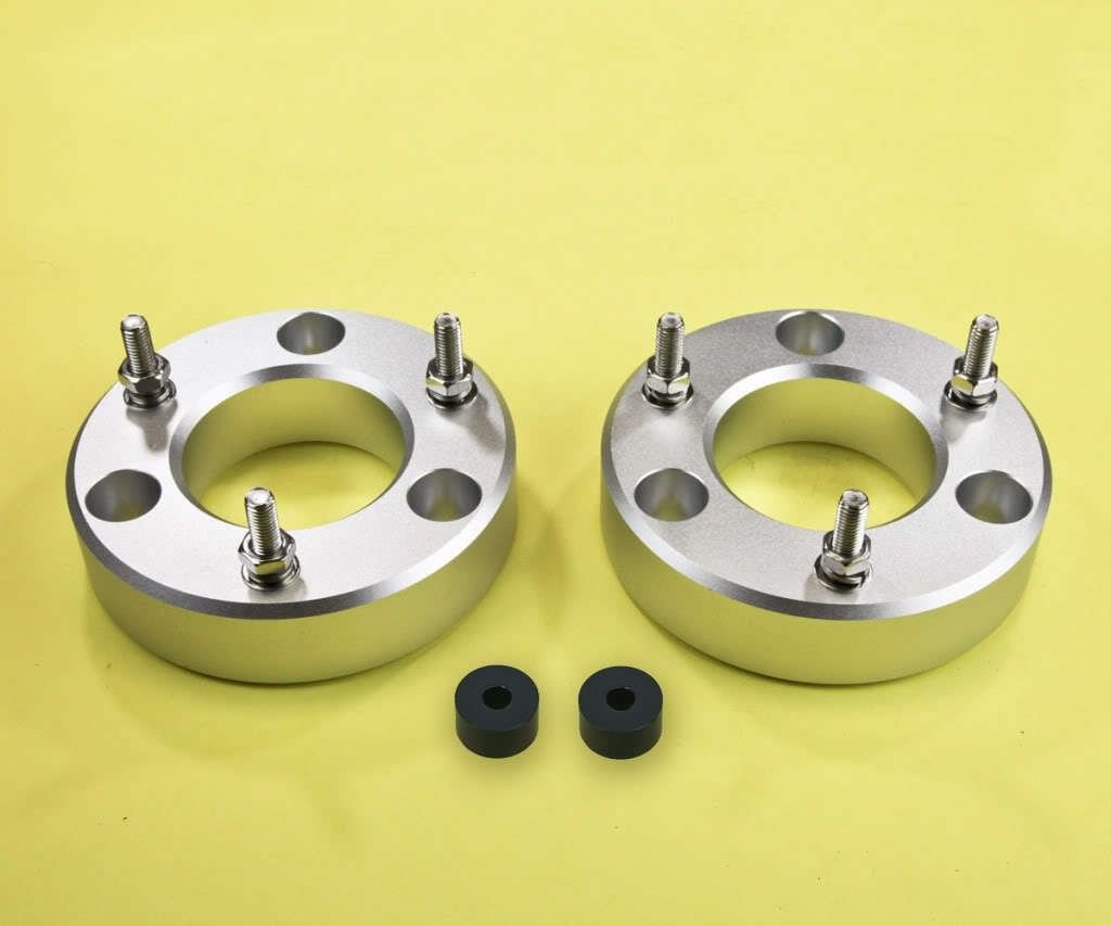 05-11 Dodge Dakota Billet 2.5" Front Level Lift Kit Strut Spacers Silver 2WD 4WD