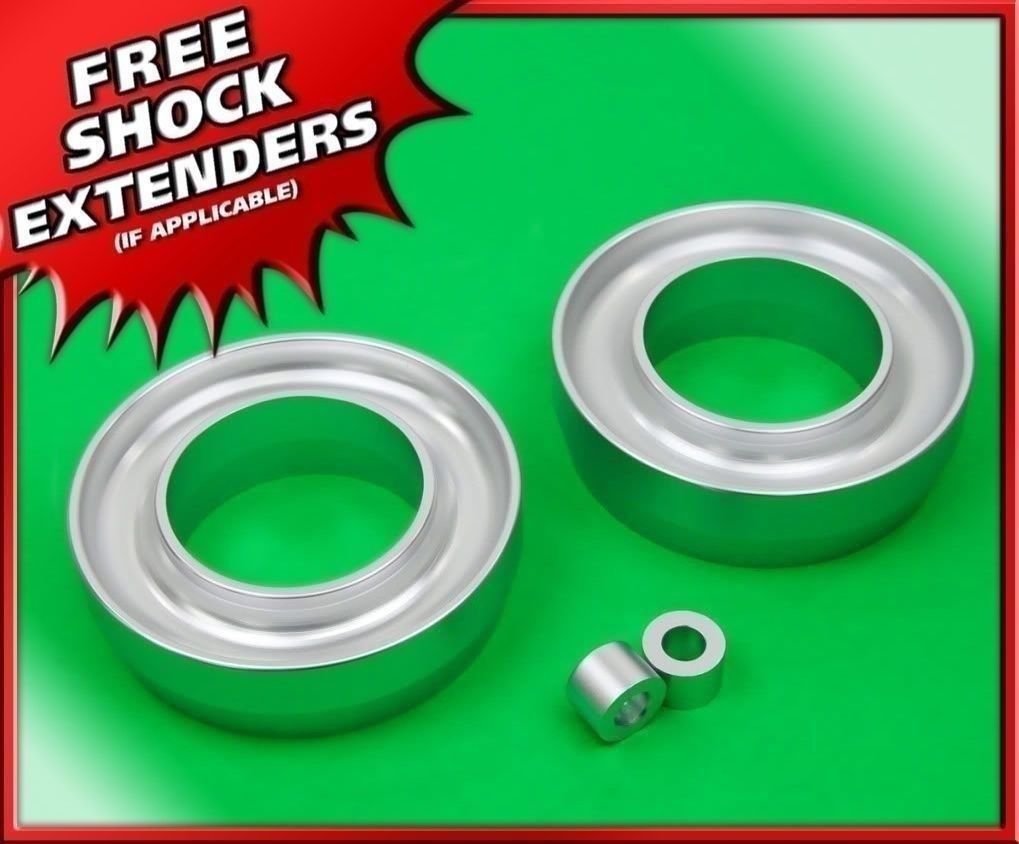 2.5" Front Level Lift Kit Silver Billet Spring Spacers 2011-2015 Ram 1500 2wd