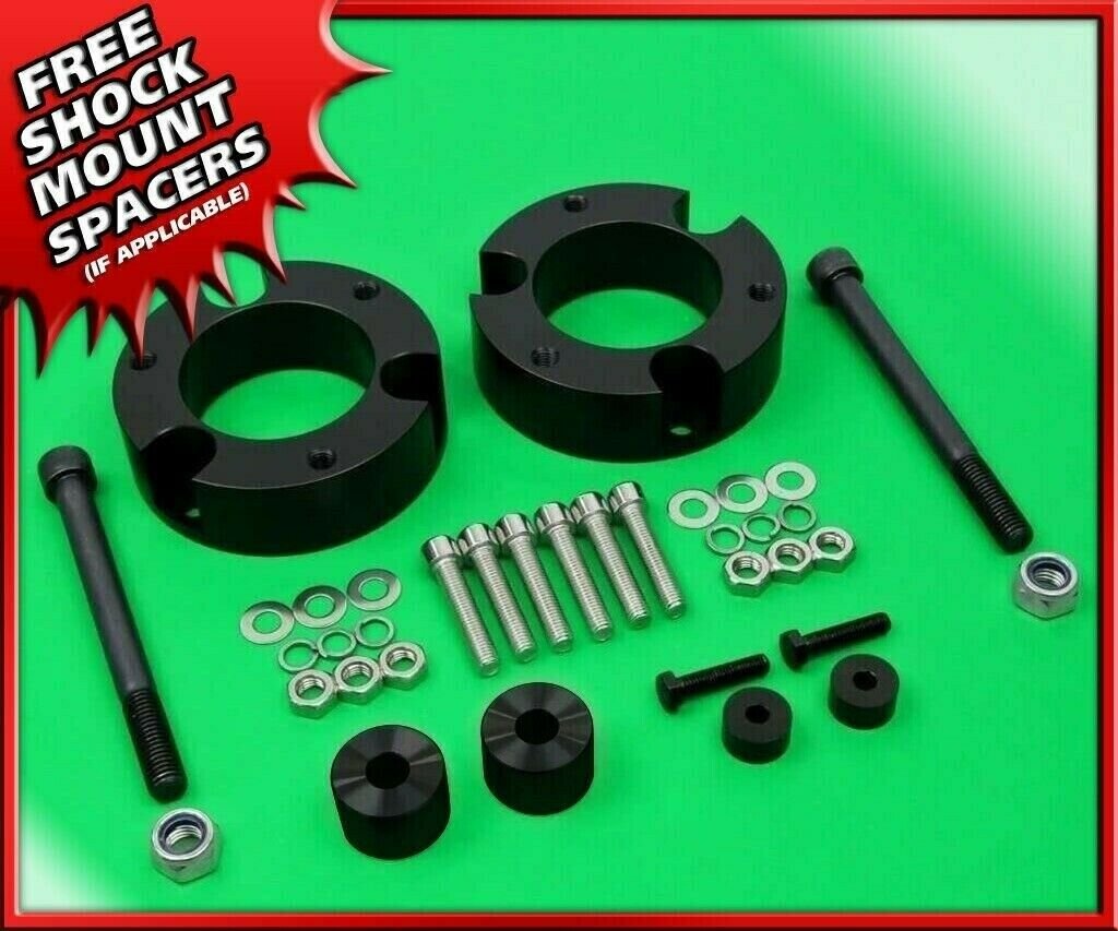 2.5" Front Billet Black Spacers Lift Kit For 07-21 Toyota Tundra 4WD w/Diff Drop
