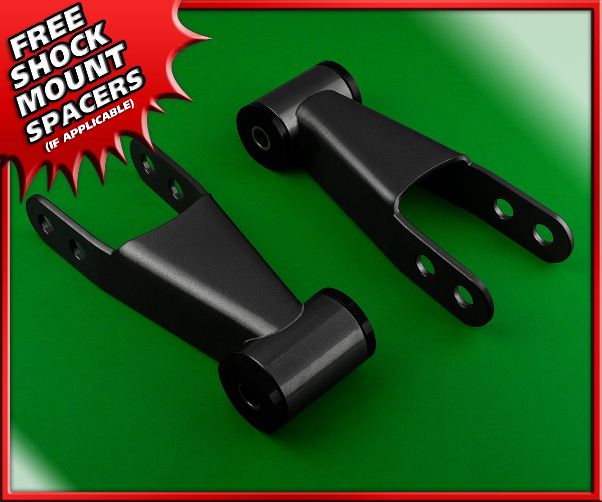 Rear 1" Drop Lowering Kit Steel Shackles 1988-1999 Chevy GMC K1500 4WD 4x4