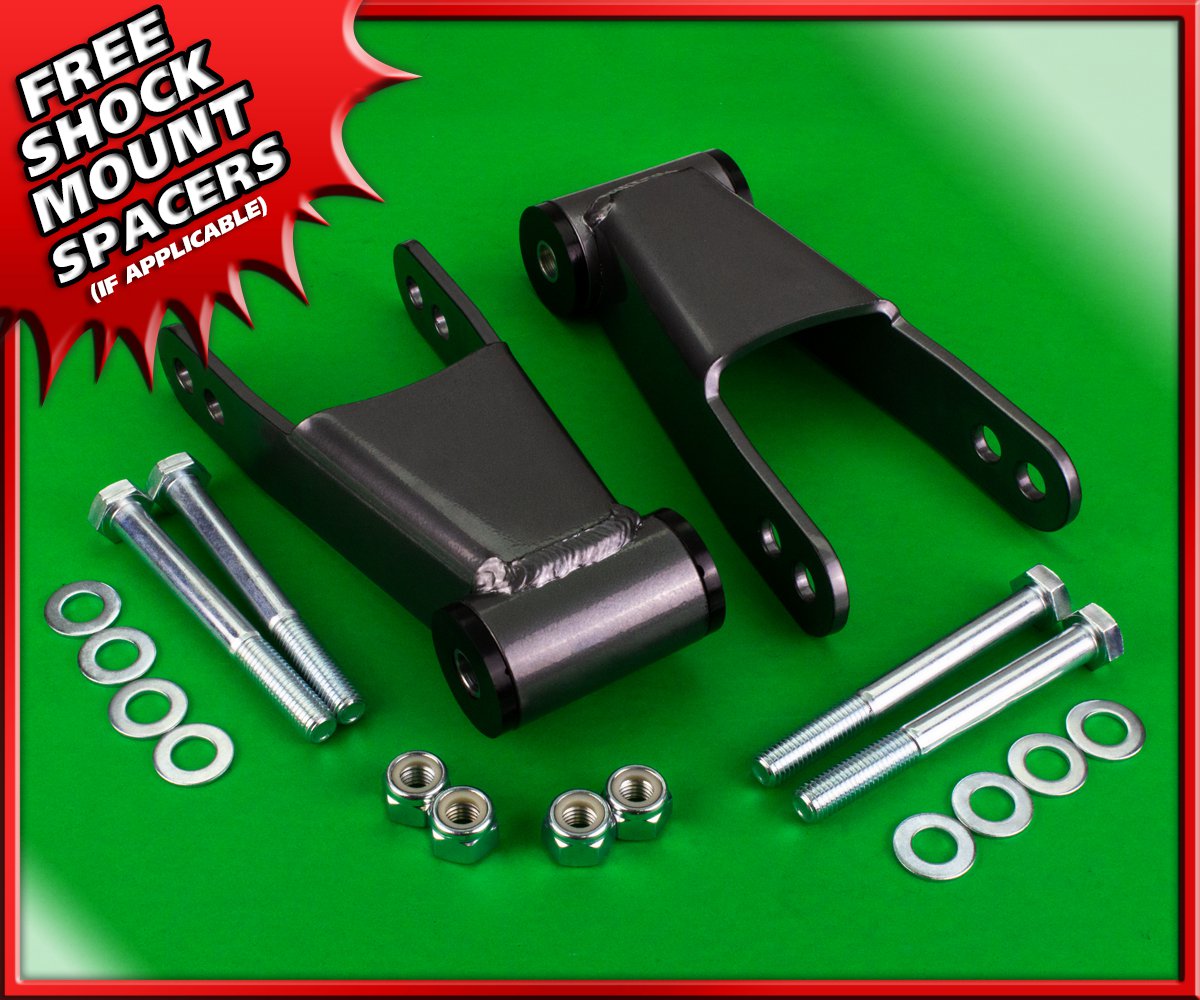 1-2 Inches Drop Rear Solid Steel Shackles Fits Ford F150 F-150 4x2 4x4