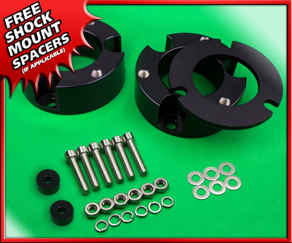 3" Billet Strut Spacers + 0.5" Lean Spacer Front Kit For Tacoma FJ Cruiser