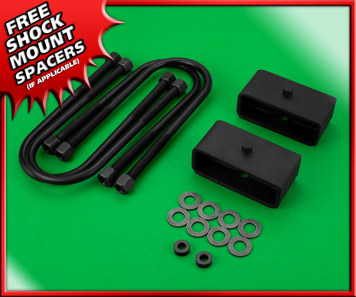 1997 2012 Ford F 150 Ranger Rear Lift Kit 2 Carbon Steel Blocks W U Bolts 2wd 9506