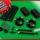 Full 2" F + R Black Lift Kit for 95-04 Toyota Tacoma 6-Lug 4WD +Diff Drop