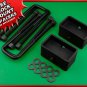 Rear Level Lift 3" Steel Blocks + U-Bolts Kit 1994-2002 Dodge Ram 2500 3500 2WD