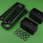 2007-2019 Silverado Sierra 1500 2WD 4WD 6-Lug 3" Blocks + U-bolts Rear Lift Kit