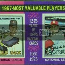 1975 Topps #205 Carl Yastrzemski/Orlando Cepeda MVP