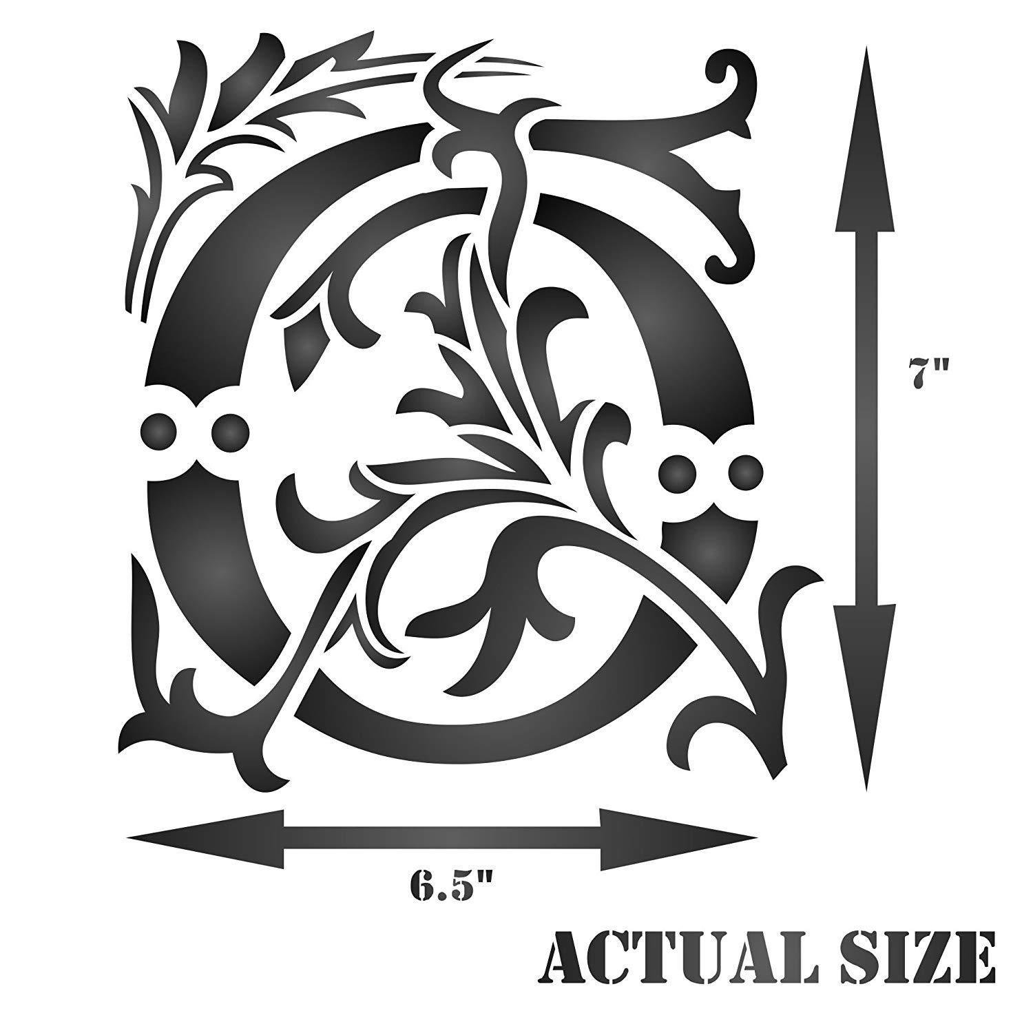 Monogram G Stencil 6.5”w x 7”h Reusable Letter Wall Template Furniture