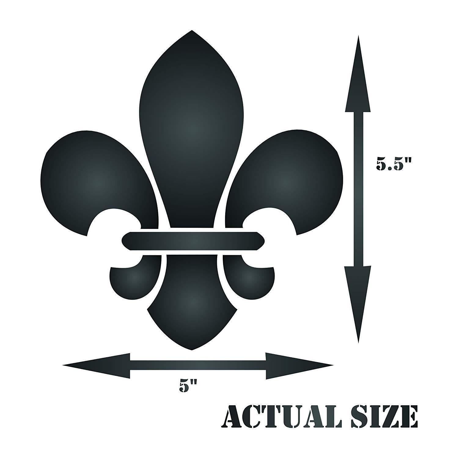 Boy Scout Fleur de Lis Stencil 5”w x 5.5”h Reusable Wall Template Furniture