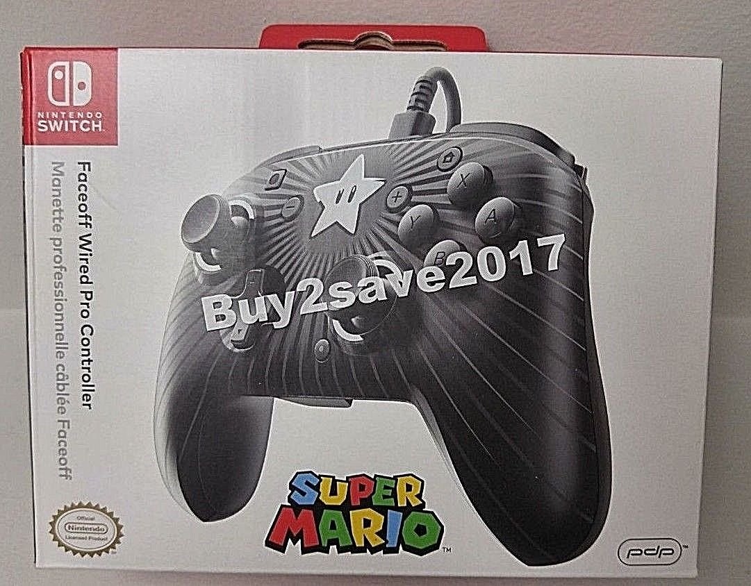 PDP Nintendo Switch Faceoff Super Mario Star Wired Pro Controller BRAND NEW