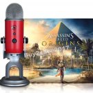 BLUE MICROPHONES Blackout Yeti w/ Headphones, Stand, Assassin's Creed Origins