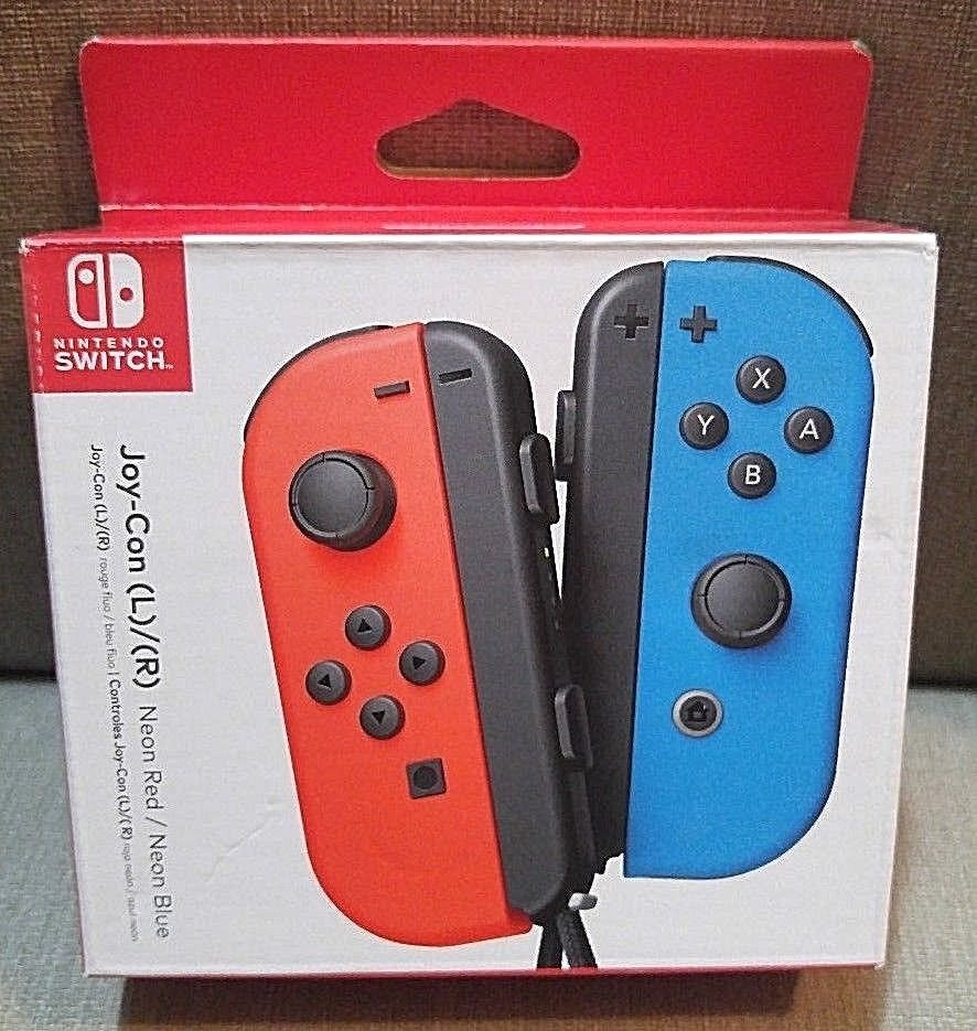 Nintendo Switch Joy-Con Neon Red/Neon Blue (HACAJAEAA) Controller ...