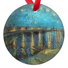 Vincent Van Gogh Art Starry Night Over the Rhone Porcelain Ornaments