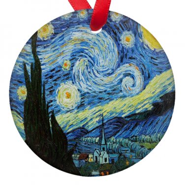 Vincent Van Gogh Art Starry Night Porcelain Ornaments