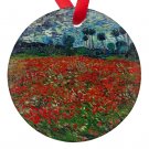 Vincent Van Gogh Art Field of Poppies Porcelain Ornaments