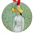 Vincent Van Gogh Art Woman in White Porcelain Ornaments