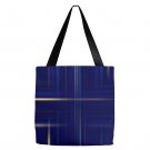 Blue and Gold  Plaid Tote  18 x 18"  Tote Bag