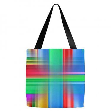 Multi Color  Plaid Tote  18 x 18"  Tote Bag