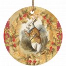 Alice in Wonderland White Rabbit Single Sided Porcelain Ornaments