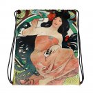 Custom Made Alphonse Mucha Art  Drawstring bag, Backpack
