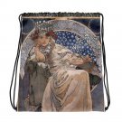Custom Made  Alphonse Mucha Art  Drawstring bag, Backpack