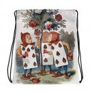 Custom Made Alice in Wonderland Playing Cards Drawstring bag, Backpack