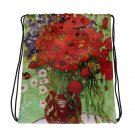 Custom Made Vincent Van Gogh Poppies Drawstring bag, Backpack