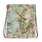 Custom Made Alice in Wonderland Drawstring bag, Backpack