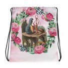 Custom Made Alice in Wonderland Drawstring bag, Backpack
