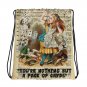 Custom Made Alice in Wonderland Drawstring bag, Backpack