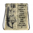 Custom Made Alice in Wonderland Drawstring bag, Backpack
