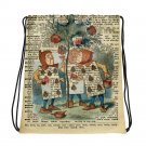 Custom Made Alice in Wonderland Drawstring bag, Backpack