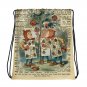 Custom Made Alice in Wonderland Drawstring bag, Backpack