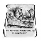 Custom Made Alice in Wonderland Drawstring bag, Backpack