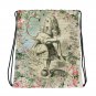 Custom Made Alice in Wonderland Drawstring bag, Backpack