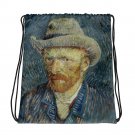 Custom Made Vincent Van Gogh Self Portrait Drawstring bag, Backpack