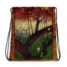 Custom Made Vincent Van Gogh Japanese Art Drawstring bag, Backpack