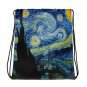 Custom Made Vincent Van Gogh Starry Night Drawstring bag, Backpack